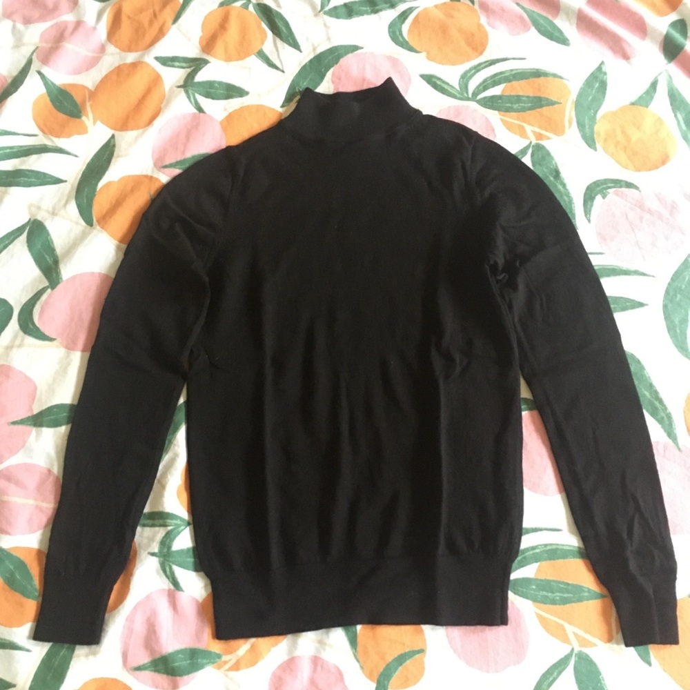 Muji non-itchy high neck jersey sweater